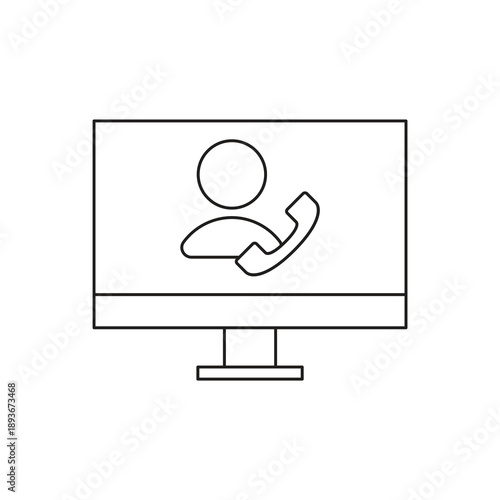 Computer monitor with user profile icon