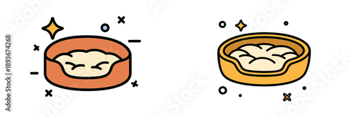 Delicious pie filling in stylish dishes ready for baking