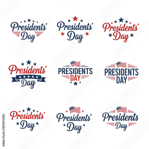 Celebrate Presidents' Day with patriotic symbols and American flags