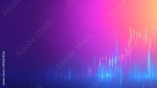 Digital finance abstract smooth gradient background rising market chart fintech innovation theme
