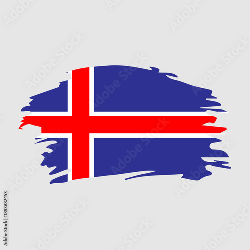 Canvastavla Icelandic Flag Illustration Representing Nordic Heritage and National Identity w