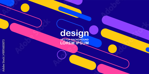 Layout design with dynamic shapes for event, tournament or championship. Modern creative trendy design in vector illustration