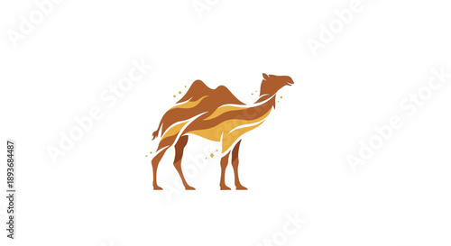 Majestic camel stands tall, a desert icon.