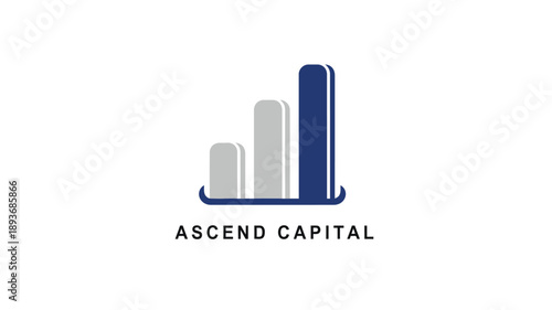 Ascend capital logo with bar graph design a striking silhouette