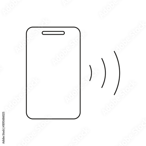 Mobile vibration silent mode line icon