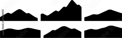 Majestic mountain silhouettes against clear sky