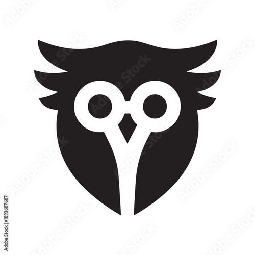 Educational Owl Logo Symbolizing Knowledge And Learning