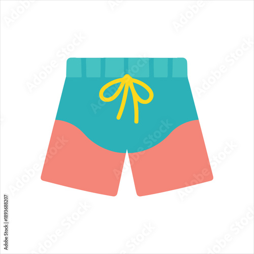 Beach pant illustration, Cute Summer Clipart, Cute Little Summer Art, summer Beach Isolated
