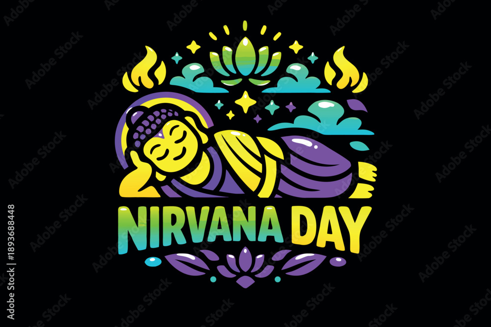 Fototapeta premium Nirvana Day A Journey Toward Peace and Enlightenment