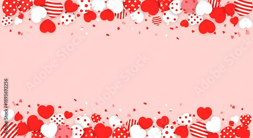 Lovingly hearts ornament delightfully adorn pastel pink