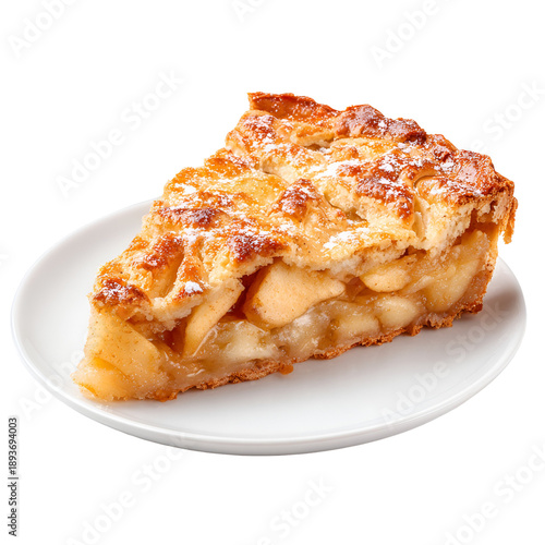 apple pie on white plate