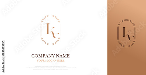 Initial LK Logo Design Elegant