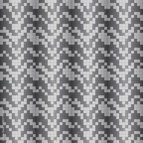 black and white square mosaic seamless pattern vector illustration