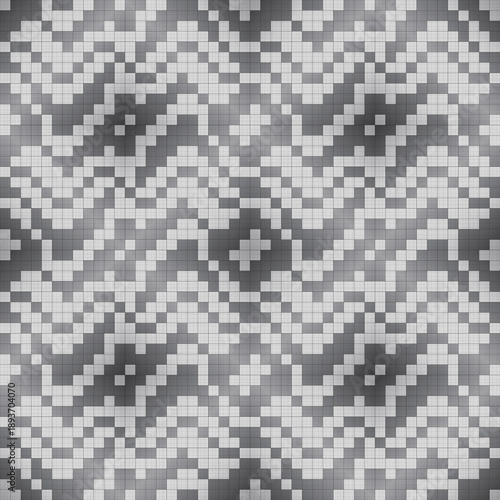 black and white square mosaic seamless pattern vector illustration
