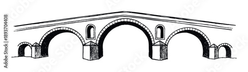Discover this classic old stone arch bridge, a timeless architectural structure perfect for historical content, travel promotion, or engineering education materials.