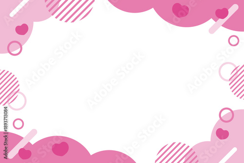 ポップ　ハート　バレンタイン　フレーム　イラスト