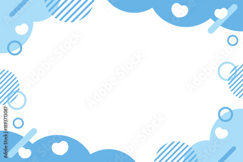 ポップ　ハート　ホワイトデー　フレーム　イラスト