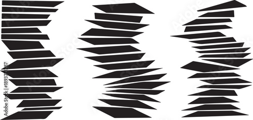 Abstract black and white geometric shapes pattern background design