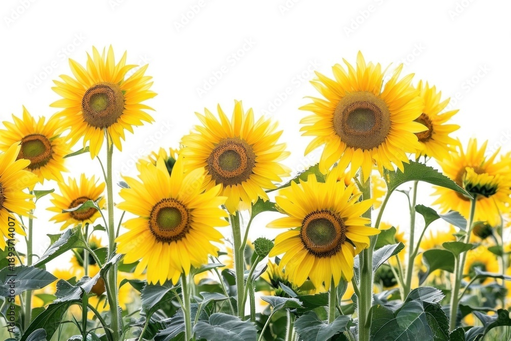 Naklejka premium Sunflower field outdoors nature plant.
