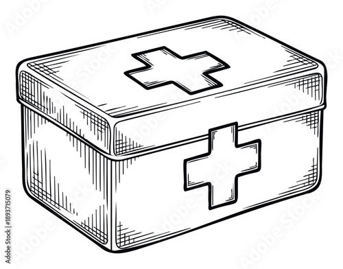 Reliable emergency medical supply kit essential for healthcare preparedness and safety, suitable for educational materials and health awareness campaigns.