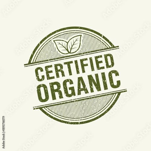 Certified Organic Label with Leaf Symbol.