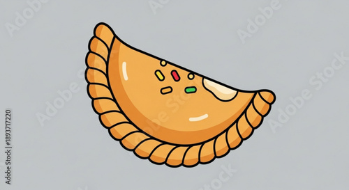 Tasty empanada with colorful filling on a plate savory latin american cuisine