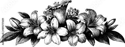 Vintage ornamental botanical crest frame design for decorative use