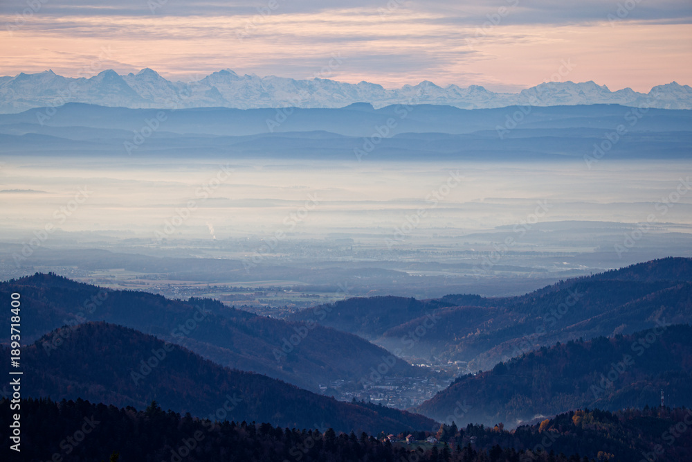 Obraz premium Les Alpes Suisses depuis les Vosges