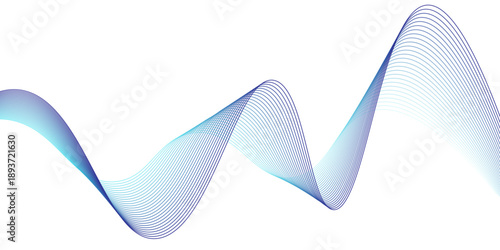 Abstract blue waves form a stylized origami paper boat sailing through a 3d vector sea illustration as a modern travel logo symbol