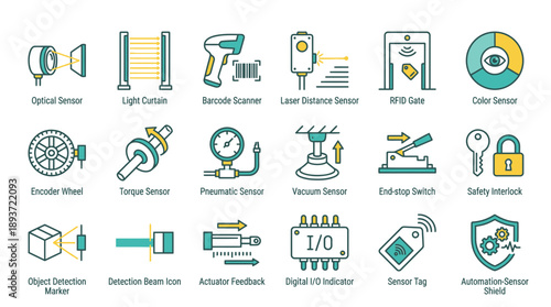 Explore advanced industrial automation sensors for a smarter factory, featuring optical, laser, and barcode technologies designed to enhance efficiency and safety