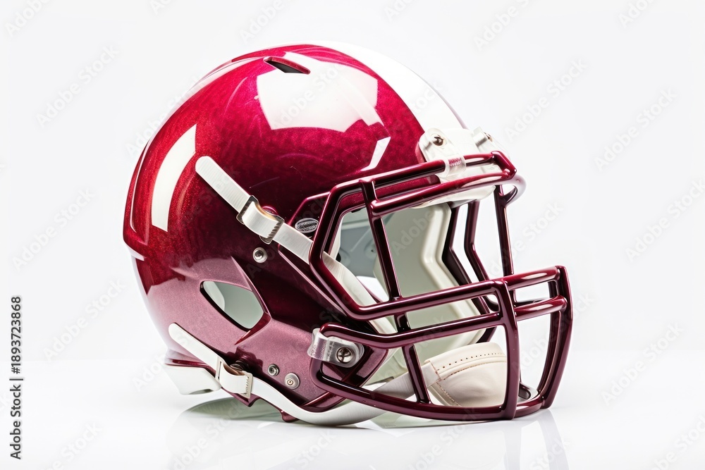 Fototapeta premium American football helmet sports red.