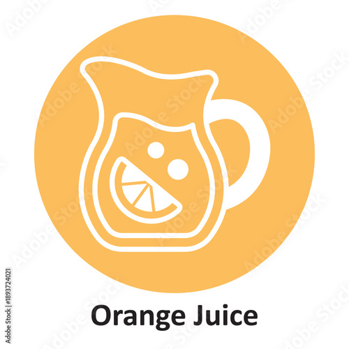 Orange Juice Vector icon which can easily modify or edit