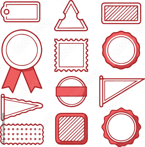 Isolated a kinds of deferent Neon light banners set. Vector Neon light frame sign. Realistic glowing red neon frames . Shining and glowing neon effect. Plates with a place for inscriptions vector art 