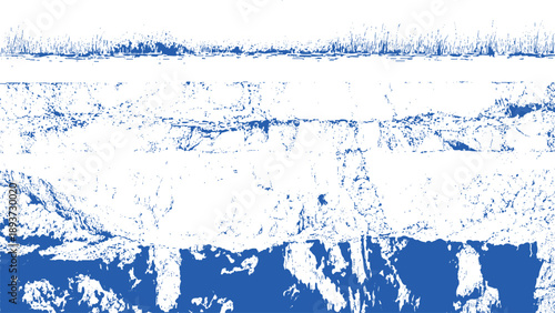 Blue and white abstract grunge textured design element