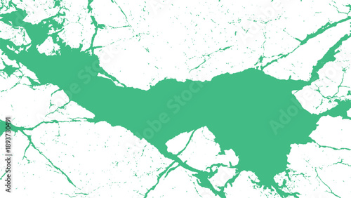 Green paint splatter texture with white background