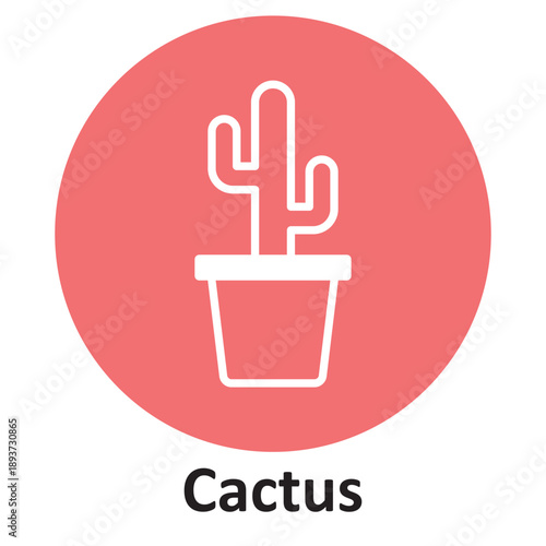 Cactus Vector icon which can easily modify or edit