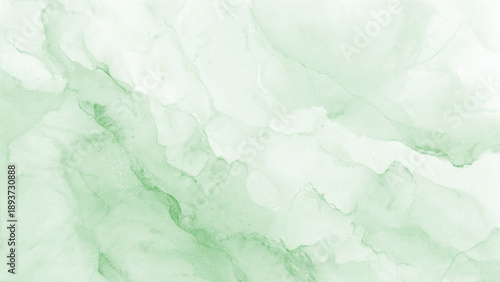 Soft green watercolor texture with white background