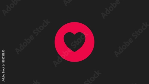 Heart Icon Animation With Glowing Light Effect
