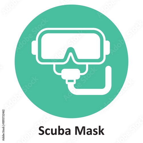 Scuba Mask Vector icon which can easily modify or edit