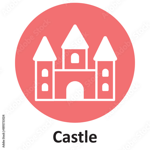 Castle Vector icon which can easily modify or edit
