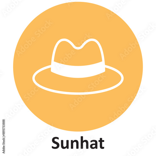 Wallpaper Mural Sunhat Vector icon which can easily modify or edit Torontodigital.ca