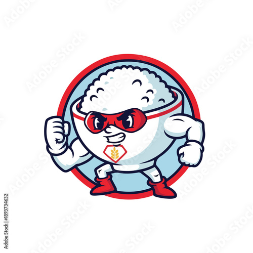Energetic Dairy Mascot in Red Gear