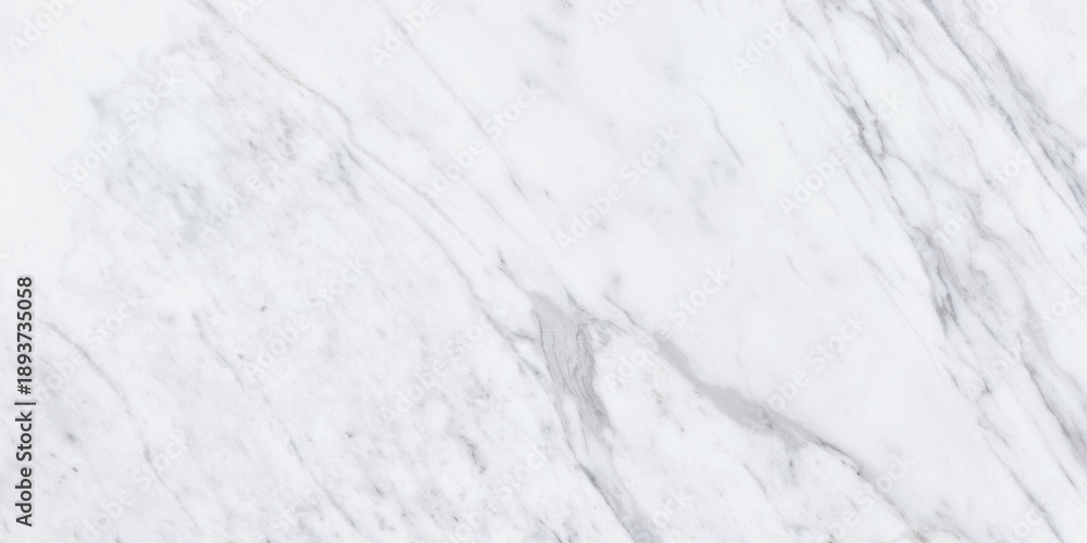 Obraz premium White marble with gray veins. Calacata Italian stone, texture for ceramic tiles, carpet design.