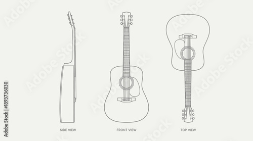 Side, Front, and Top Views in Minimalist Design