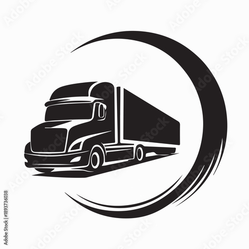 Semi Truck And Trailer vector. Semi Truck And Trailer Stock Illustration