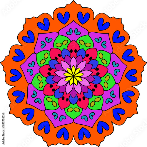 mandala round ornament