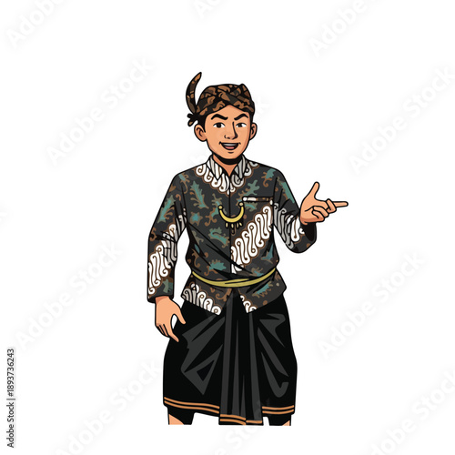 Traditional Hawaiian Hula Performer in Costume