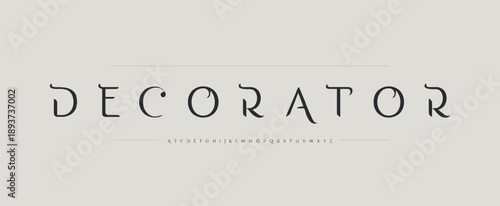 Decorative Font Logo Alphabet Vector English Letters Set Modern Typography, Creative Typographic Design for Title Text, Typo Poster Headline, Type Symbol Logotype, Sans Serif Fonts. Vector Typeface