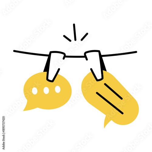 A doodle style illustration showing microphone
