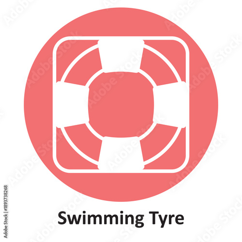 Wallpaper Mural Swimming Tyre Vector icon which can easily modify or edit Torontodigital.ca